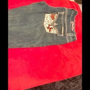 Miss Me Jean Leopard Print Pockets